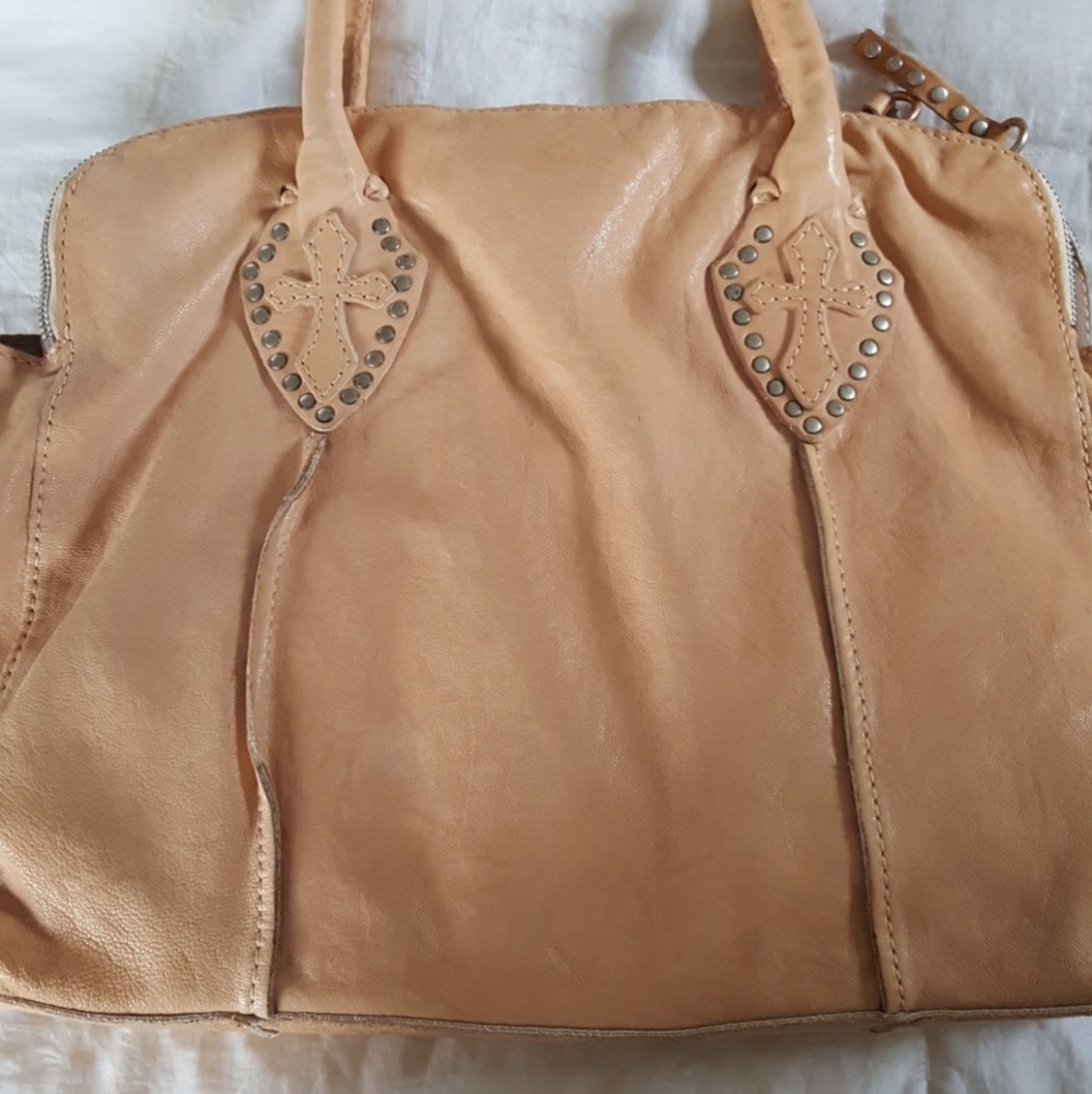 Lucky Brand Leather Studded Cross Bag